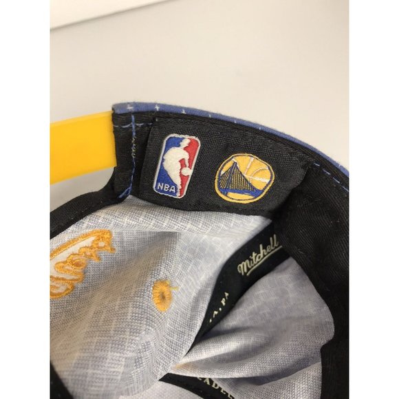 Golden State Warriors Mitchell & Ness Blue Snapback Hat - Picture 10 of 12
